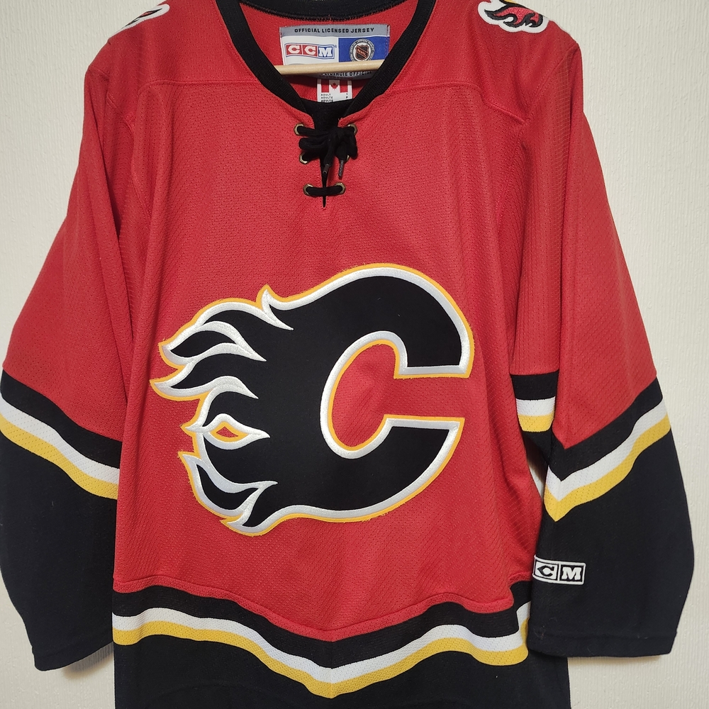 CCM Red Calgary Flames Hockey Jersey